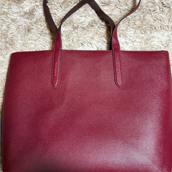 Authentic  Coach Burgundy Tote with Colorful Logo and matching wallet - Picture 4 of 10